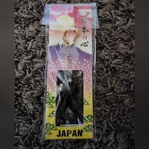 Japan Ninja Black Keychain Clip NEW